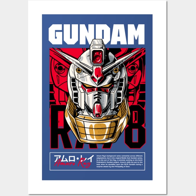 RX78 Mechanical Design Wall Art by Harrisaputra